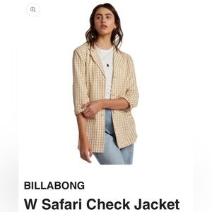 Billabong linen plaid blazer